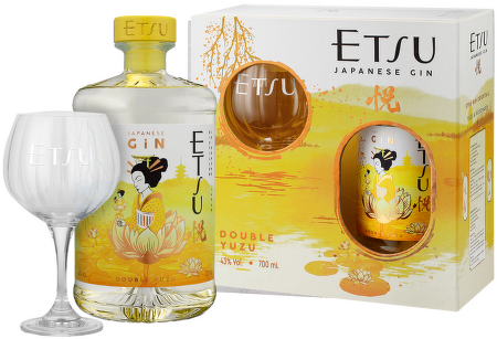 Etsu Double Yuzu Japanese Gin + sklenice 0,7l