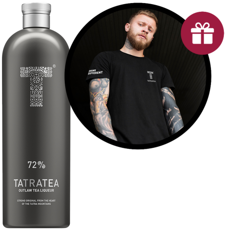 Tatratea 72% Outlaw Tea liqueur 0,7l + dárek