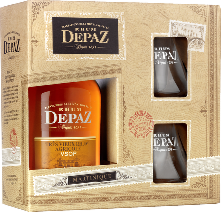 Depaz VSOP Réserve Spéciale 0,7l + 2 sklenice