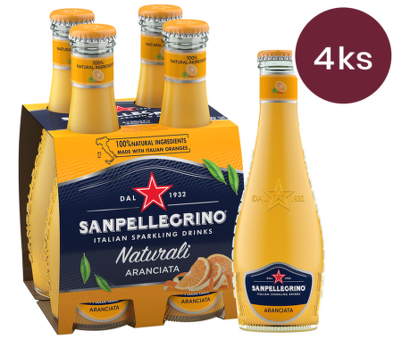 Sanpellegrino Aranciata sklo 20cl - 4 ks