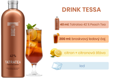 Tatratea 42% Peach Tea liqueur 0,7l