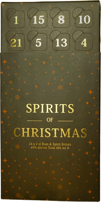 Rumový kalendář Spirits of Christmas 2026, 24 rumů x 20 ml
