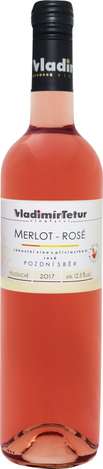 Merlot rosé, pozdní sběr, Tetur