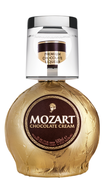 Mozart Chocolate Gold Cream 0,5l se skleničkou