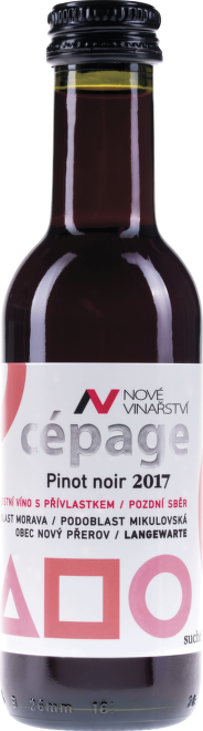 Pinot Noir Cépage, pozdní sběr, mini, Nové Vinařství