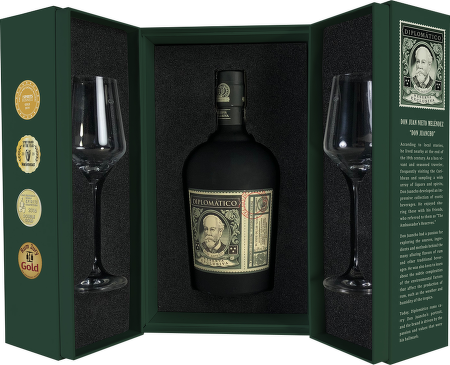 Diplomático Reserva Exclusiva Perfect Ritual Pack 0,7l + 2 sklenice