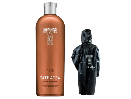 Tatratea 42% Peach Tea liqueur 0,7l + pláštěnka
