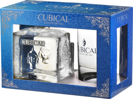 Cubical Premium London Dry Gin 0,7l + sklenice