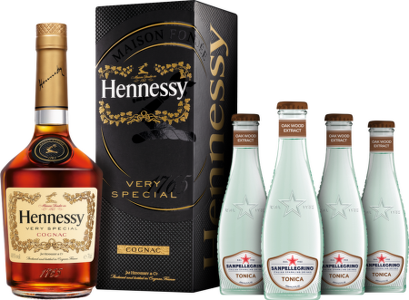 Hennessy VS 0,7l + 4 ks Sanpellegrino Tonic 20 cl