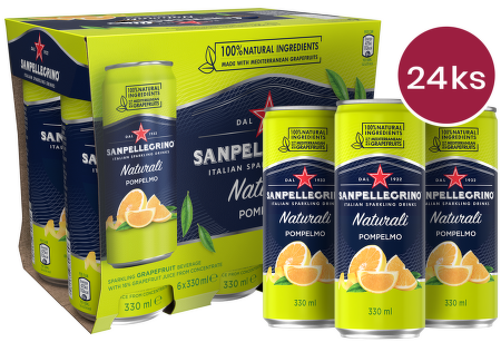 Sanpellegrino Pompelmo (grapefruit), plech, 0,33l - 24 ks