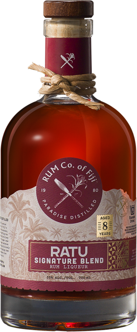 Ratu 8 Years Old Signature Blend, Premium Fiji Rum Liquer 0,7l