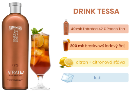 Tatratea 42% Peach Tea liqueur 0,7l