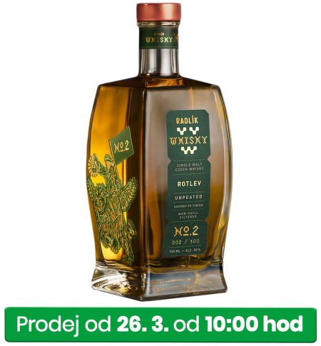 Radlík Whisky Rotlev Unpeated 50% 0,5l