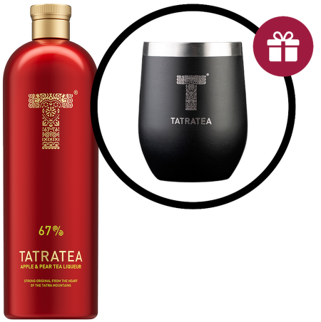 Tatratea 67% Apple & Pear Tea liqueur 0,7l + dárek