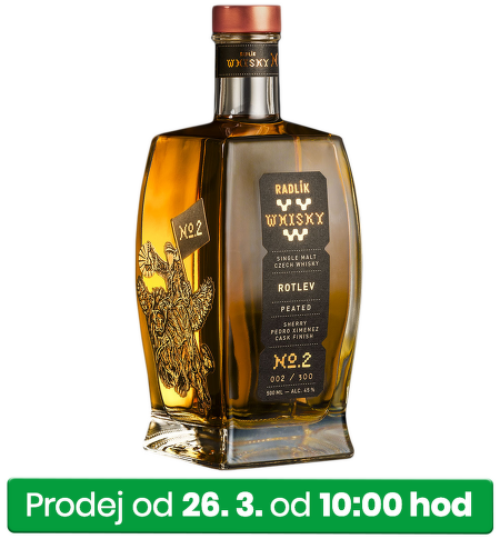 Radlík Whisky Rotlev Peated 50% 0,5l