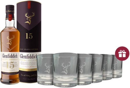 Glenfiddich 15 Years Old 0,7l + dárek