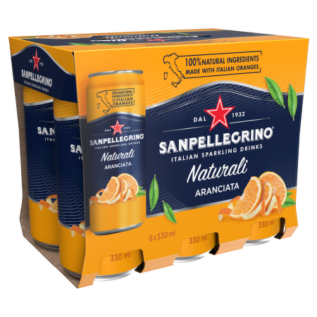 Sanpellegrino Aranciata (pomeranč), plech, 0,33l - 24 ks - gastro