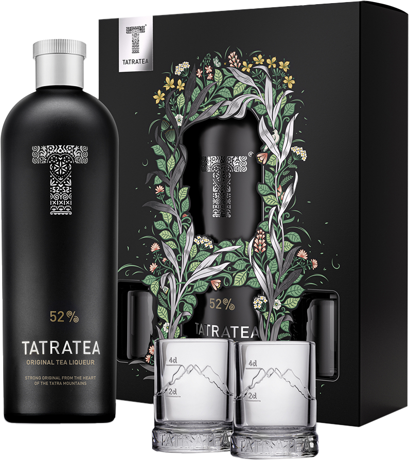 Tatratea 52% Original Tea liqueur 0,7l + 2 skleničky | E-shop