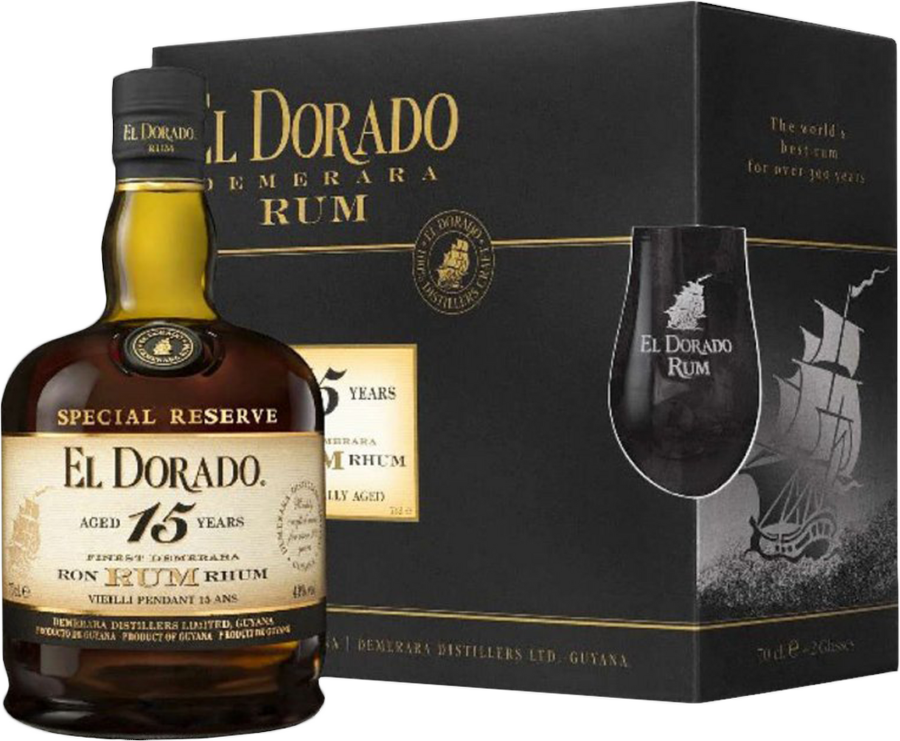 El Dorado 15 Years Old 0,7l + 2 skleničky Global Wines & Spirits