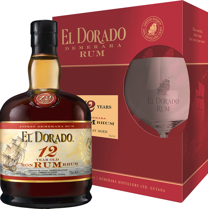 El Dorado 12 Years Old 0,7l se skleničkou Global Wines & Spirits
