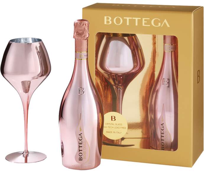 Bottega Rose Gold + sklenice