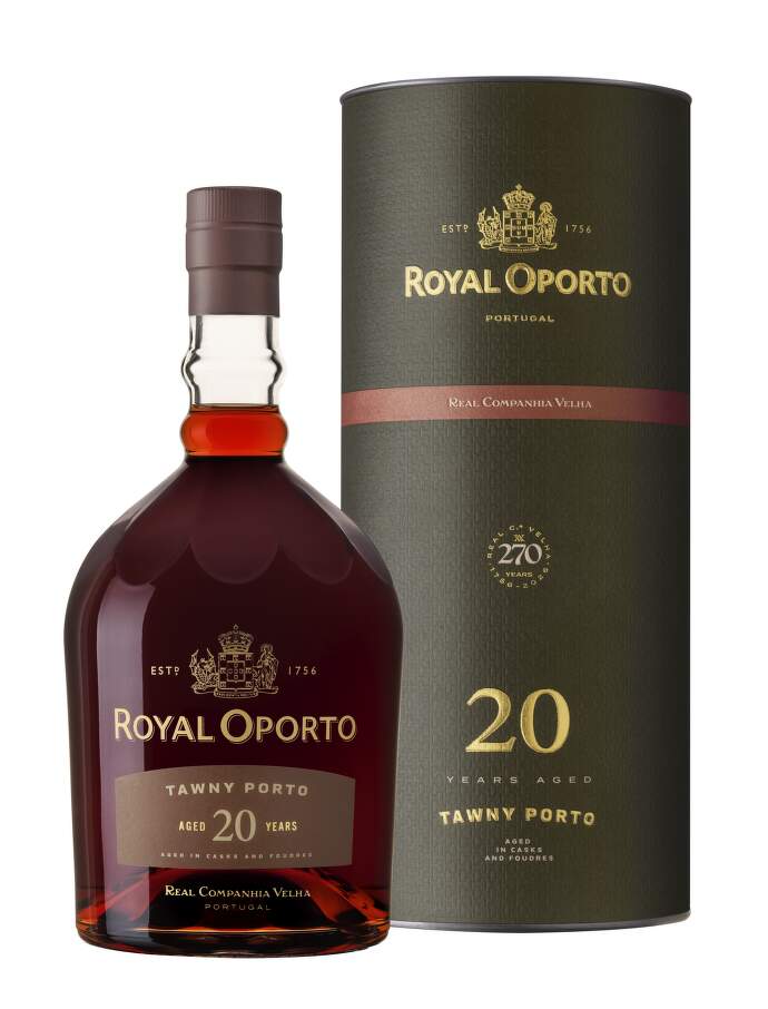 Royal Oporto 20 Year Old Tawny - bottle + tube [no background]