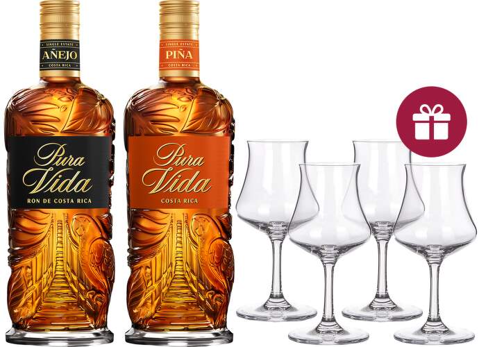 Pura-Vida-Anejo-+-Pina-+-sada-4-degustačních-sklenic