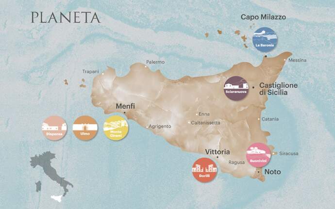 Planeta - Map of Siciliy