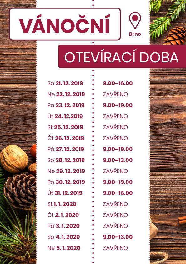 Otevírací doba prdejny Global Wines & Spirits přes vánoční svátky v Brně